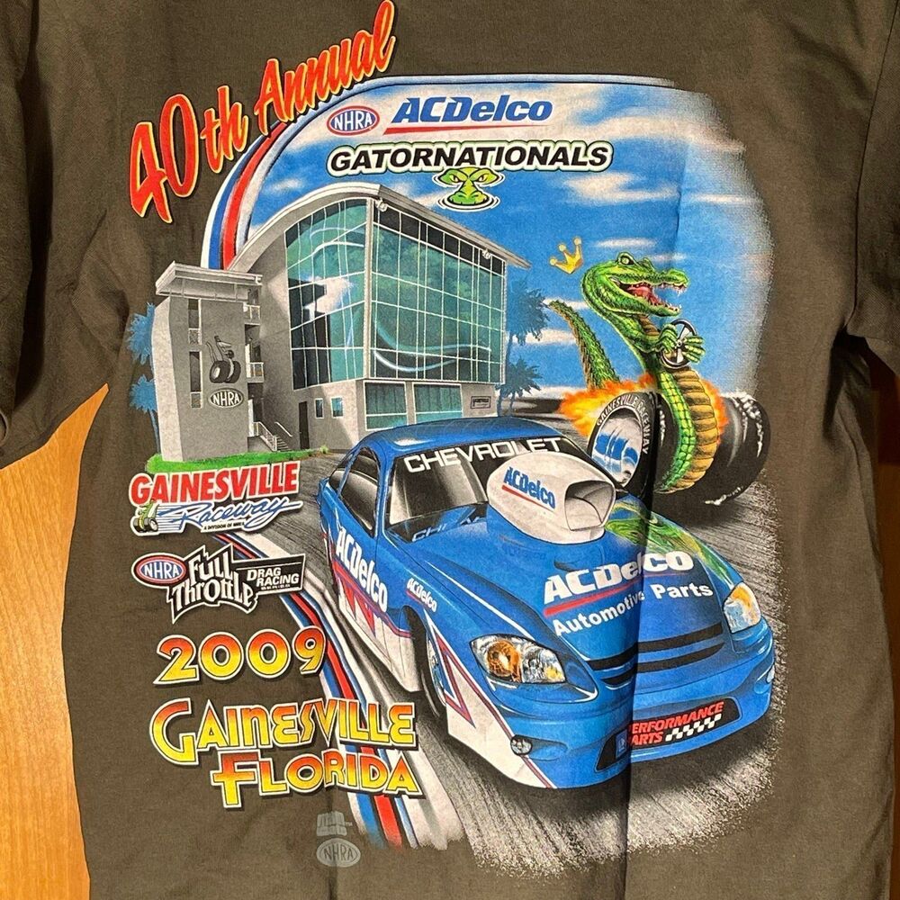 NEW Anvil Shirt Mens Small 40th Annual 2009 NHRA Gator Nationals Drag Racing - Picture 10 of 10